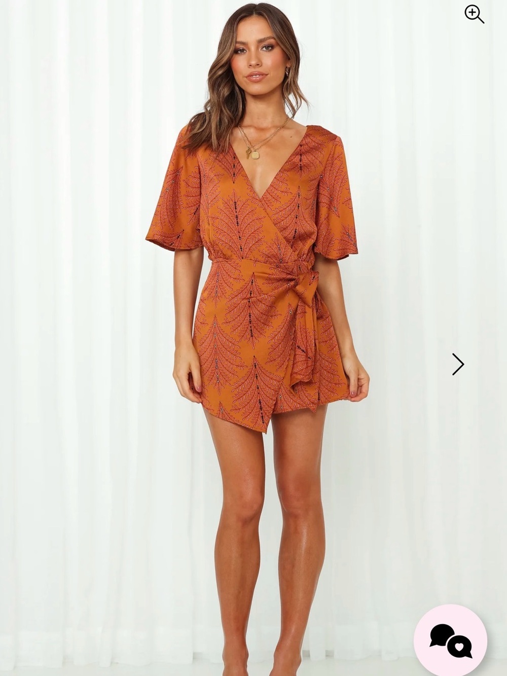 Hello Molly Women’s Size 4 Midnight Noise Rust Color Romper Lined Boho Chic